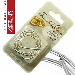 Gümüş Kaplama, 1,8 mm İçi Boş Metal Tel / French Wire / Paket İçeriği 35 cm