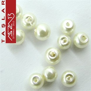 275 Adet 4 mm Beyaz Renk İnci Boncuk (25 gr)