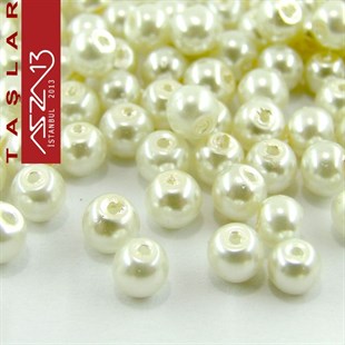 275 Adet 4 mm Beyaz Renk İnci Boncuk (25 gr)