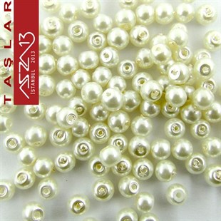 275 Adet 4 mm Beyaz Renk İnci Boncuk (25 gr)