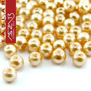 300 Adet 4 mm Altın Renk İnci Boncuk (25 gr)