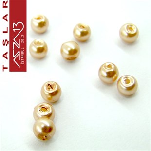 300 Adet 4 mm Altın Renk İnci Boncuk (25 gr)