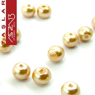 82 Adet 6 mm Altın Renk İnci Boncuk (25 gr)