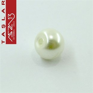 82 Adet 6 mm Beyaz Renk İnci Boncuk (25 gr)