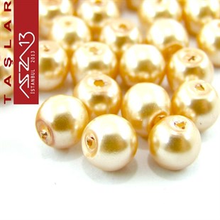82 Adet 6 mm Altın Renk İnci Boncuk (25 gr)