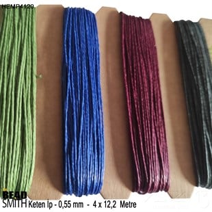 İp - Doğal Keten 4lü İp Seti - 0,55 mm - Hemp4120 - 4x12,2 Metre 