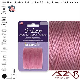 S-Lon Tex70 Micro - Light Orchid - Açık Orkide - 0,12 mm Kalınlıkta İp / 262 metre