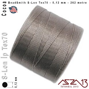 S-Lon Tex70 Micro - Cocoa - Kakao - 0,12 mm Kalınlıkta İp / 262 metre