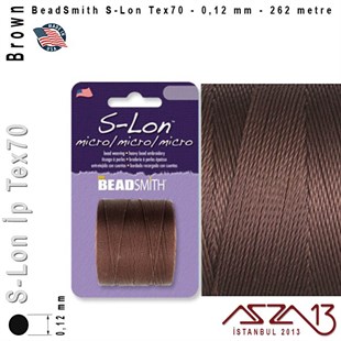 S-Lon Tex70 Micro - Brown - Kahverengi - 0,12 mm Kalınlıkta İp / 262 metre