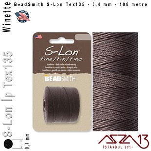 S-Lon Tex135 Fine - Winette - Şarap - 0,4 mm Kalınlıkta İp / 108 metre
