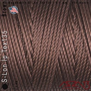 S-Lon Tex135 Fine - Brown - Kahverengi - 0,4 mm Kalınlıkta İp / 108 metre