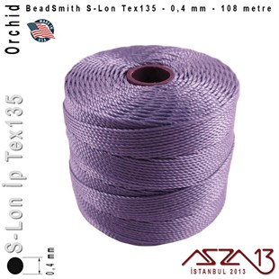 S-Lon Tex135 Fine - Orchid - Orkide - 0,4 mm Kalınlıkta İp / 108 metre