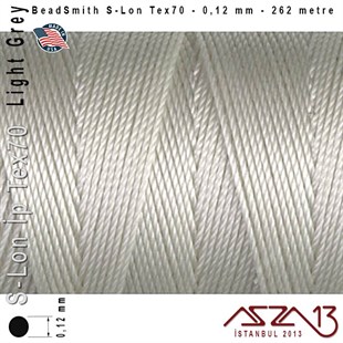 S-Lon Tex70 Micro - Light Grey - Açık Gri - 0,12 mm Kalınlıkta İp / 262 metre