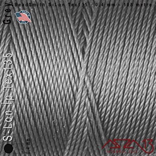 S-Lon Tex135 Fine - Grey - Gri - 0,4 mm Kalınlıkta İp / 108 metre