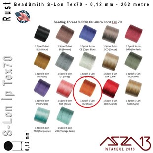 S-Lon Tex70 Micro - Rust - Kiremit - 0,12 mm Kalınlıkta İp / 262 metre