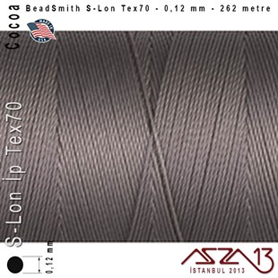 S-Lon Tex70 Micro - Cocoa - Kakao - 0,12 mm Kalınlıkta İp / 262 metre