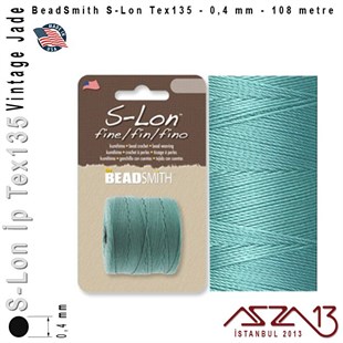 S-Lon Tex135 Fine - Vintage Jade - Yeşim - 0,4 mm Kalınlıkta İp / 108 metre