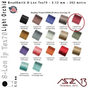 S-Lon Tex70 Micro - Light Orchid - Açık Orkide - 0,12 mm Kalınlıkta İp / 262 metre
