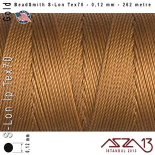 S-Lon Tex70 Micro - Gold - Altın - 0,12 mm Kalınlıkta İp / 262 metre