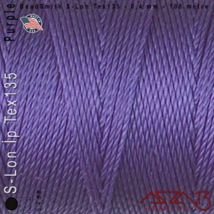 S-Lon Tex135 Fine - Purple - Mor - 0,4 mm Kalınlıkta İp / 108 metre