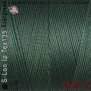 S-Lon Tex135 Fine - Evergreen - Yaprak Yeşil - 0,4 mm Kalınlıkta İp / 108 metre