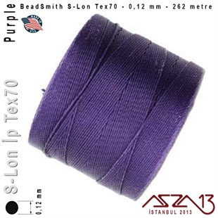 S-Lon Tex70 Micro - Purple - Mor - 0,12 mm Kalınlıkta İp / 262 metre