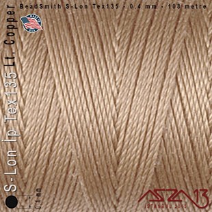 S-Lon Tex135 Fine - Light Copper - Açık Bakır - 0,4 mm Kalınlıkta İp / 108 metre