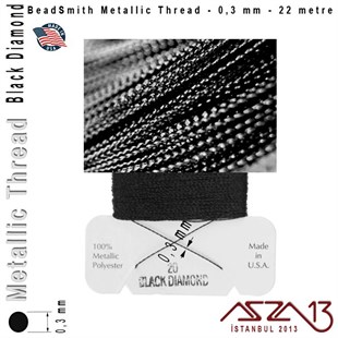 Metalik İp - Black Diamond - Siyah Elmas - 0,30 mm Kalınlıkta İp / 22 metre