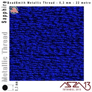 Metalik İp - Sapphire - Safir - 0,30 mm Kalınlıkta İp / 22 metre