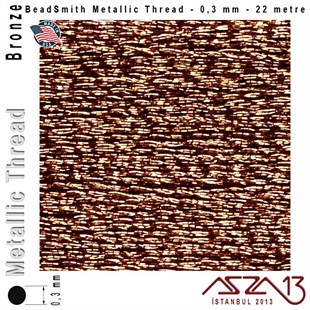 Metalik İp - Bronze - Bronz - 0,30 mm Kalınlıkta İp / 22 metre