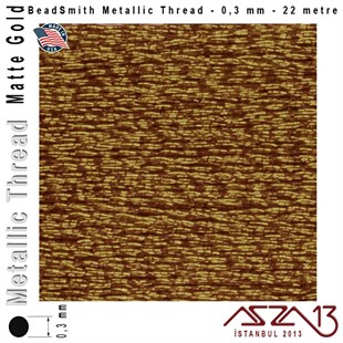 Metalik İp - Matte Gold - Mat Altın - 0,30 mm Kalınlıkta İp / 22 metre