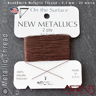 Metalik İp - Bronze - Bronz - 0,30 mm Kalınlıkta İp / 22 metre