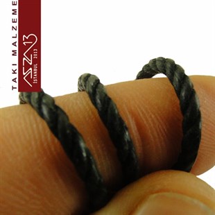 Doğal Pamuk, 2,00 mm Siyah Kordon / Paket İçeriği 3 m