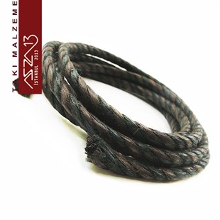 Doğal Pamuk, 2,50 mm Siyah Kahve Renk Helix Kordon / Paket İçeriği 1 m