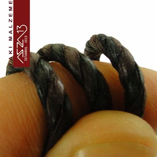 Doğal Pamuk, 2,50 mm Siyah Kahve Renk Helix Kordon / Paket İçeriği 1 m