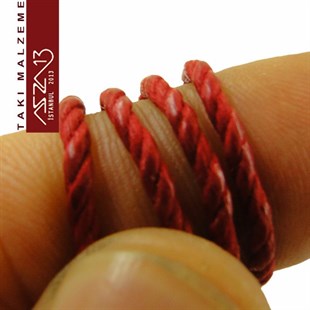 Doğal Pamuk, 2,00 mm Bordo Rengi Kordon / Paket İçeriği 3 m