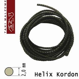 Doğal Pamuk, 2,00 mm Siyah Kordon / Paket İçeriği 3 m