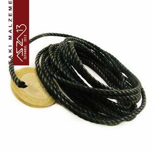 Doğal Pamuk, 2,00 mm Siyah Kordon / Paket İçeriği 3 m