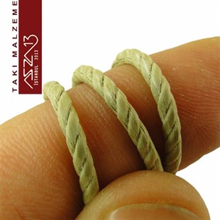 Doğal Pamuk, 2,00 mm Açık Haki Rengi Kordon / Paket İçeriği 3 m