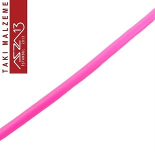 Neon Pembe 2,00 mm Kauçuk Esnek Kordon / Paket İçeriği 1 m