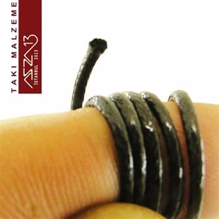 Yapay Deri 1,50 mm Siyah Kordon / Paket İçeriği 3 m