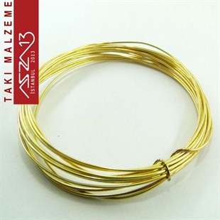 Altın Rengi Kaplamalı 3,0 m Uzunluğunda 80 Mikron (0,80 mm) Yumuşak Pirinç Tel / Paket İçeriği 1 Adet