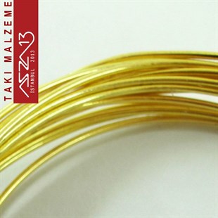 Altın Rengi Kaplamalı 3,0 m Uzunluğunda 80 Mikron (0,80 mm) Yumuşak Pirinç Tel / Paket İçeriği 1 Adet