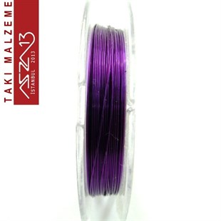Mor Rengi 35 Mikron (0,35 mm) Emaye Kaplı Tel / Paket İçeriği 1 Adet