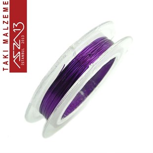 Mor Rengi 35 Mikron (0,35 mm) Emaye Kaplı Tel / Paket İçeriği 1 Adet