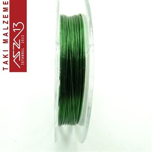 Yeşil Rengi 35 Mikron (0,35 mm) Emaye Kaplı Tel / Paket İçeriği 1 Adet