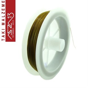 0.30 mm Altın Kaplamalı 100 Metre Çelik Tel / Paket İçeriği 1 Adet