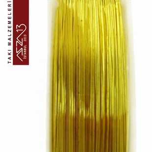 0.30 mm Altın Kaplamalı 10,5 m Metre Yumuşak Pirinç Tel