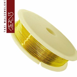 0.30 mm Altın Kaplamalı 10,5 m Metre Yumuşak Pirinç Tel