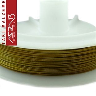 0.38 mm Altın Kaplamalı 100 Metre Çelik Tel / Paket İçeriği 1 Adet